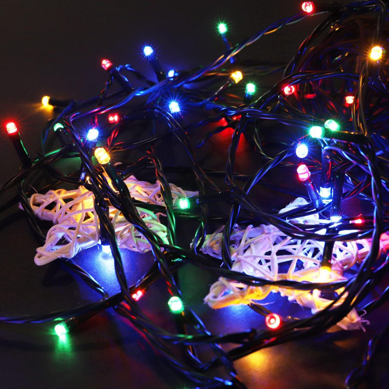 The Holiday Aisle 100 1000 LED Low Voltage Fairy String Lights with 8 Modes Multicolor 1000 LEDs Wayfair